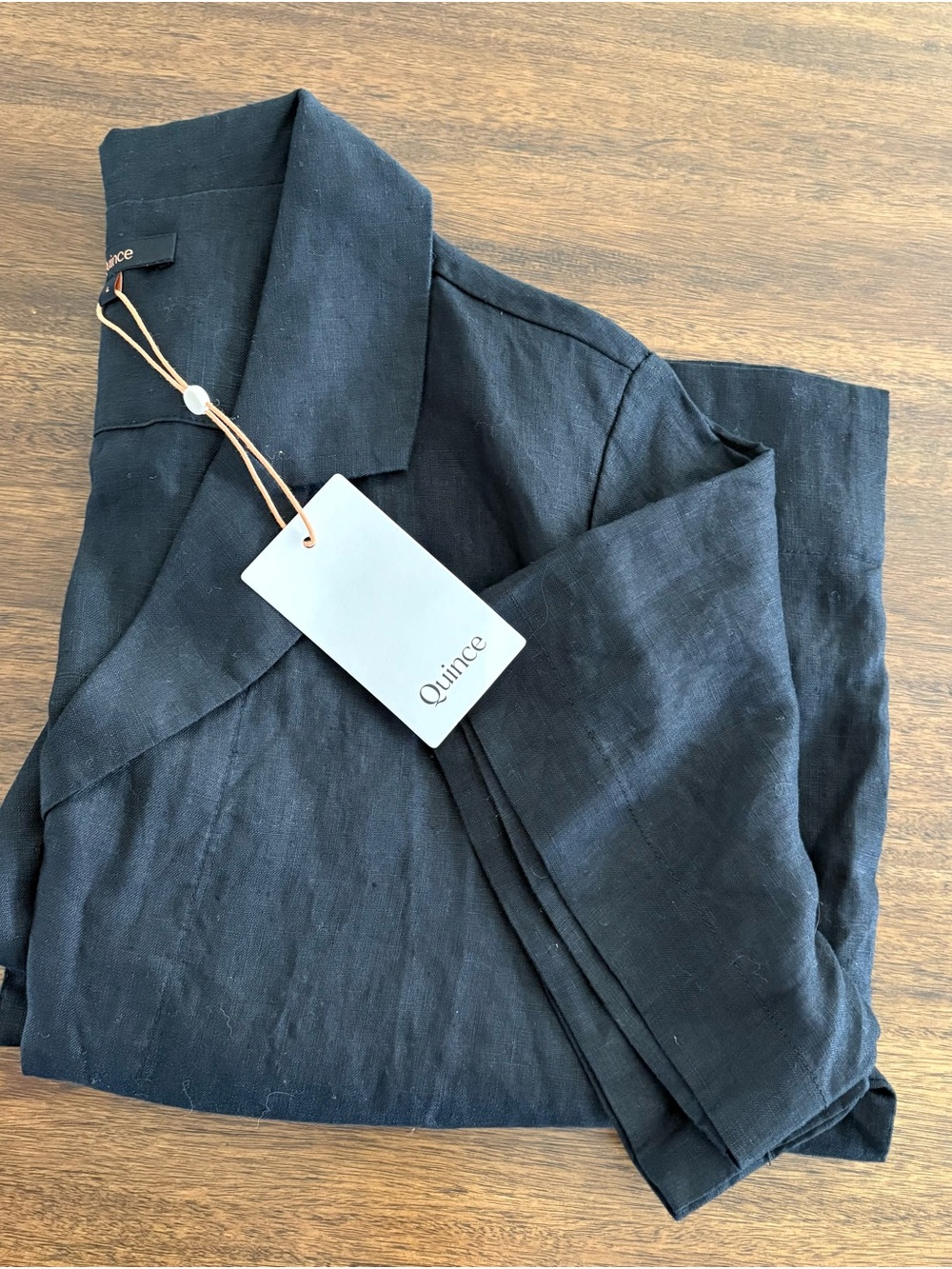 Quince 100% European Linen Short Sleeve Shirt Classic Timeless Summer - Picture 4 of 4